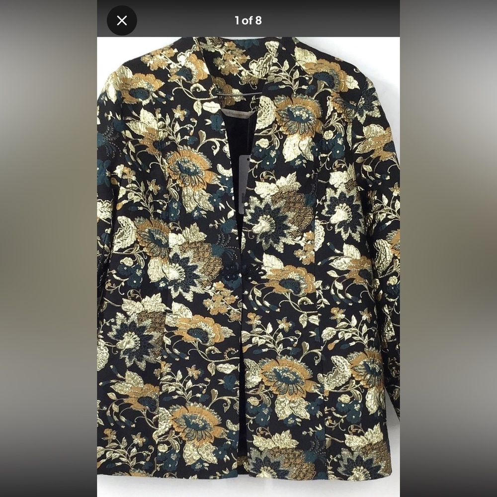 Soft Surroundings Viola Jacquard Jacket Holiday Party Festive Season